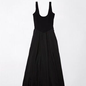 Aerie Black Sleeveless Maxi Sundress